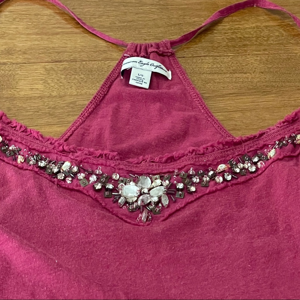 American Eagle tank w/ beading